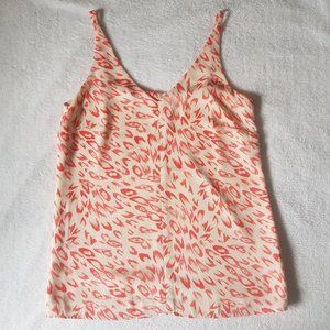 CAbi pink/cream flirty cami Small